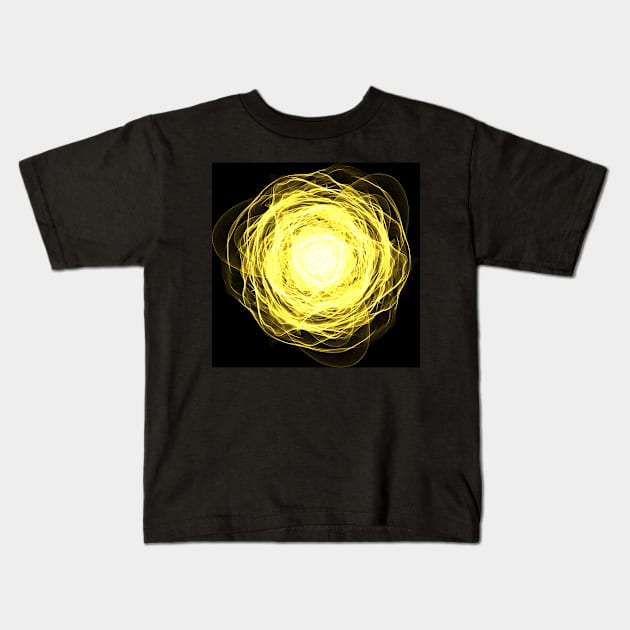 Lighting mandala Kids T-Shirt by melcu